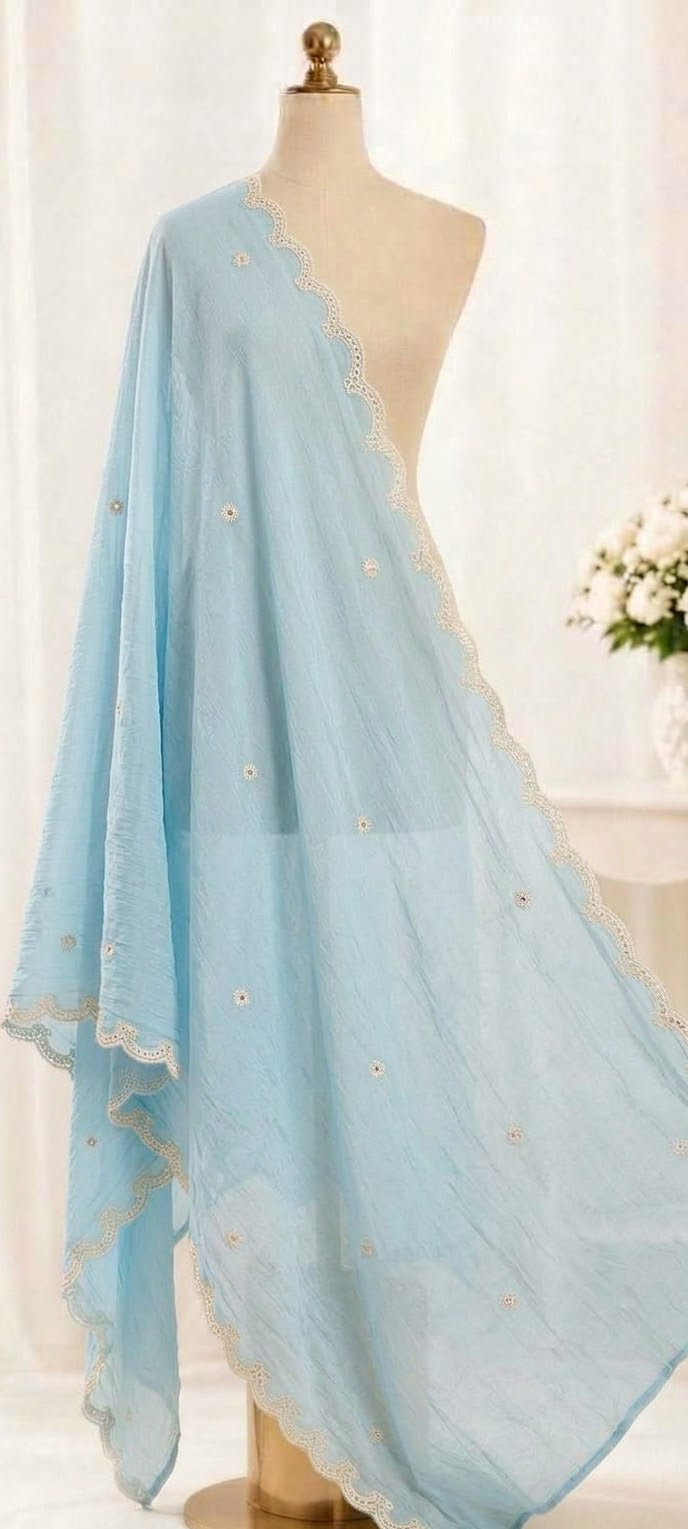 Maria b chiffon embroidered dupatta
