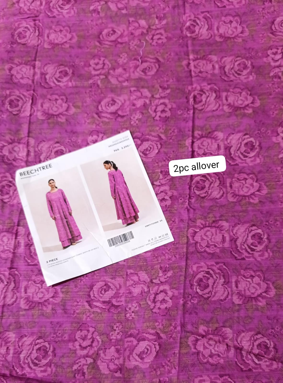 Beechtree khaddar allover printed 2pc