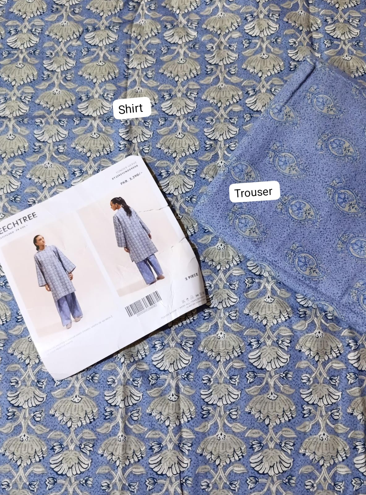 Beechtree khaddar  printed 2pc