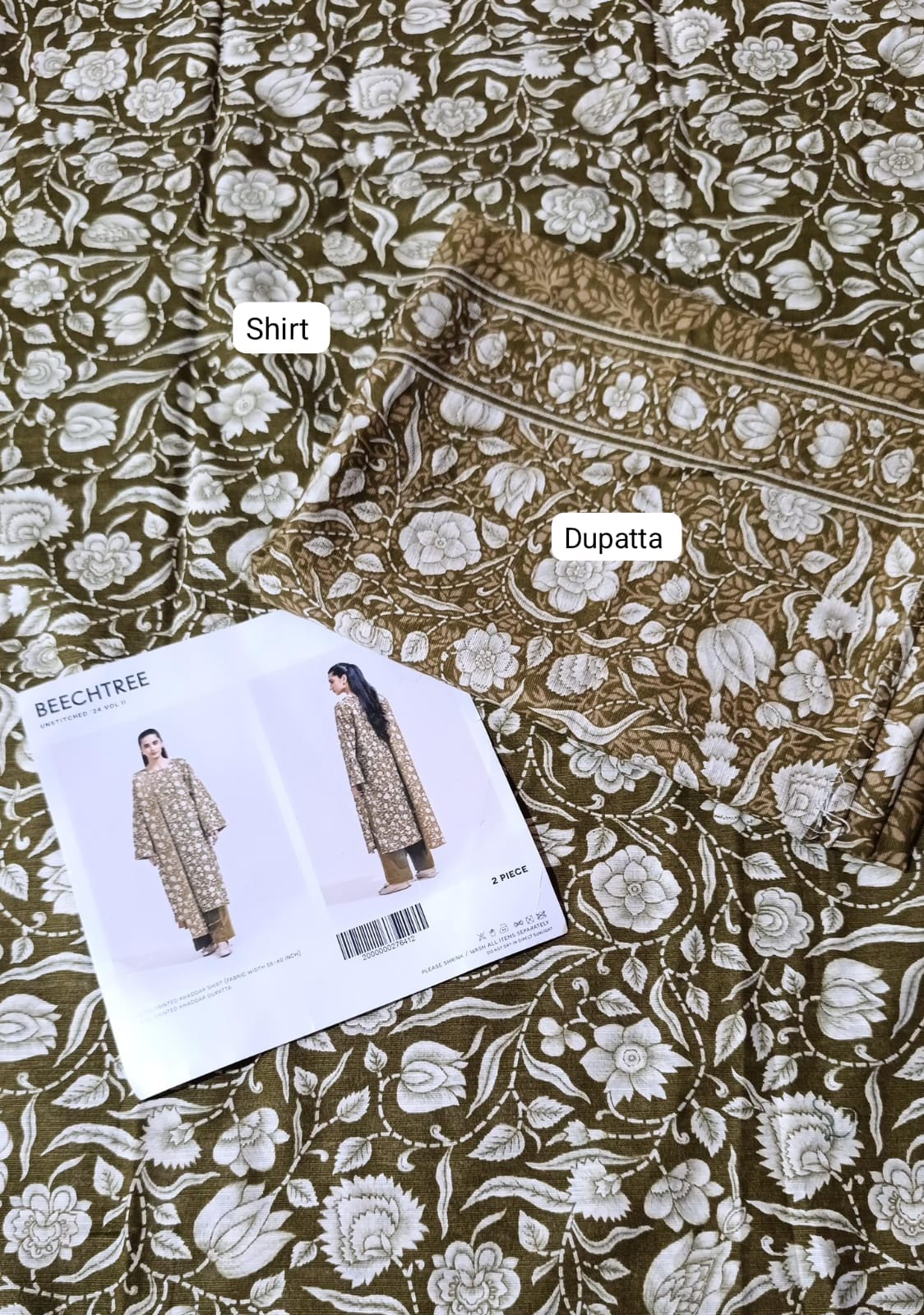 Beechtree khaddar  printed 2pc