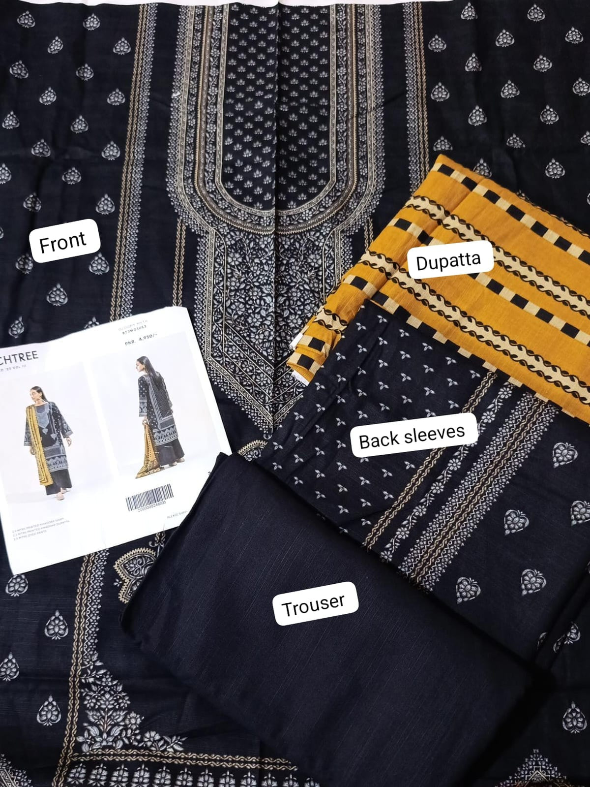 Beechtree khaddar  printed 3pc