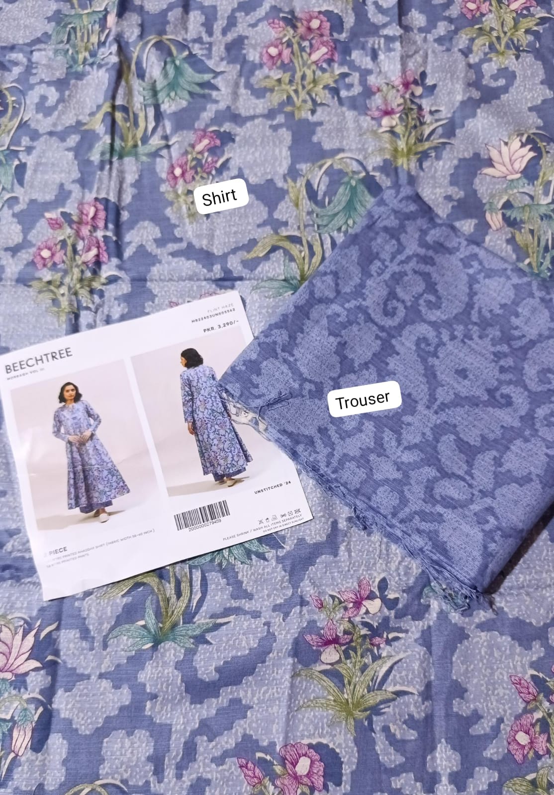 Beechtree khaddar   printed 2pc
