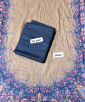 HussainRehar khaddar plain suit with printed shawl