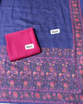 HussainRehar khaddar plain shirt trausar with printed shawl