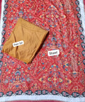 HussainRehar linen plain suit with printed shawl