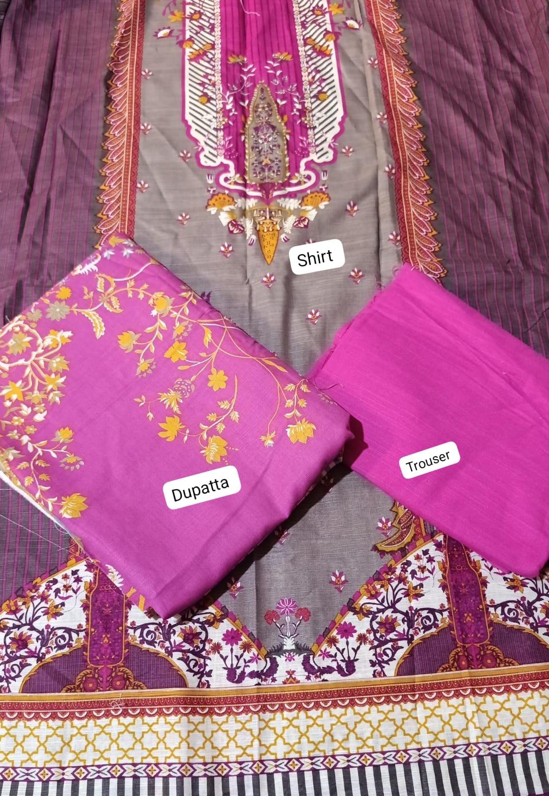 Zulbery khaddar printed 3pc