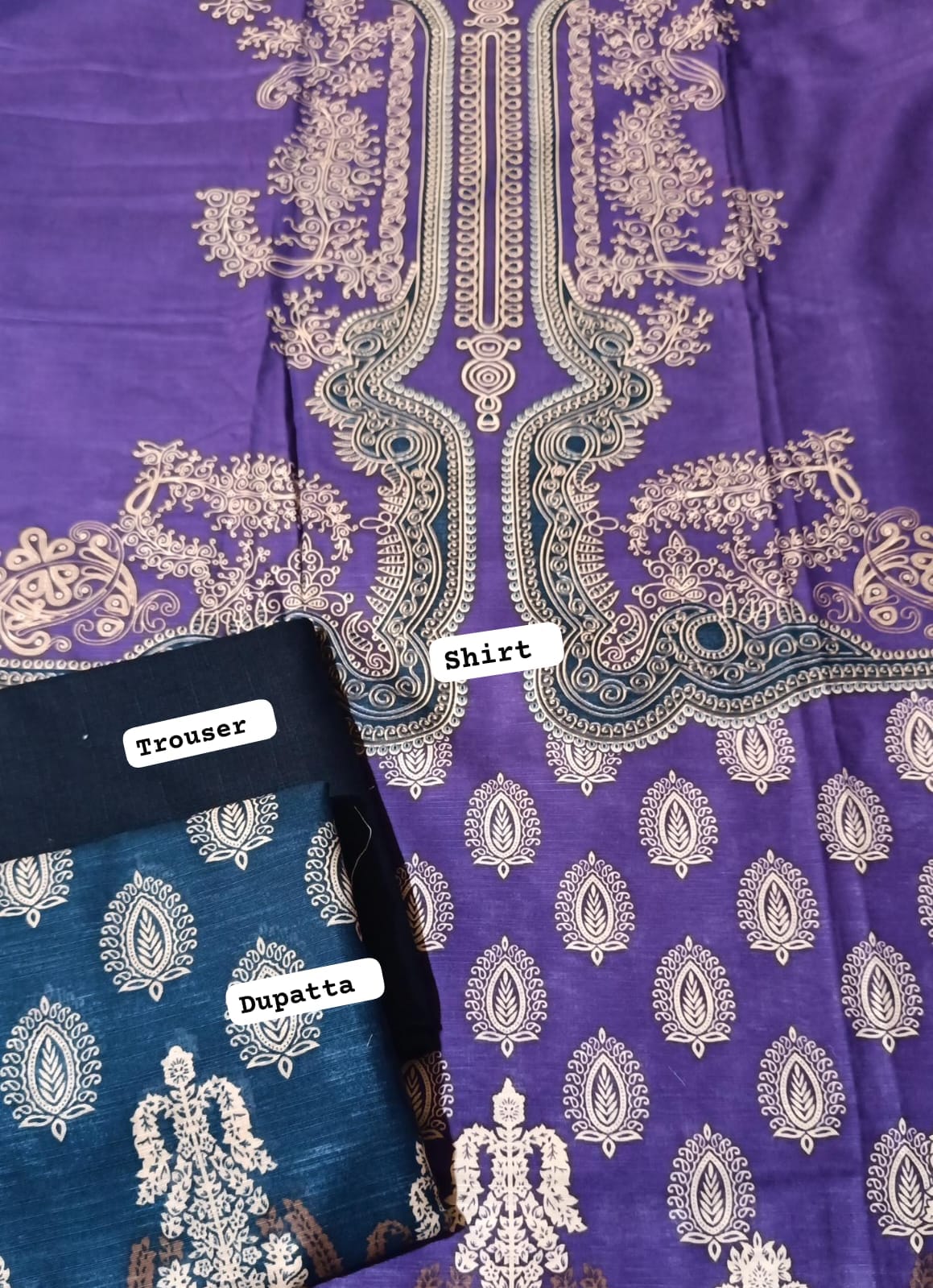 Zulbery khaddar printed 3pc