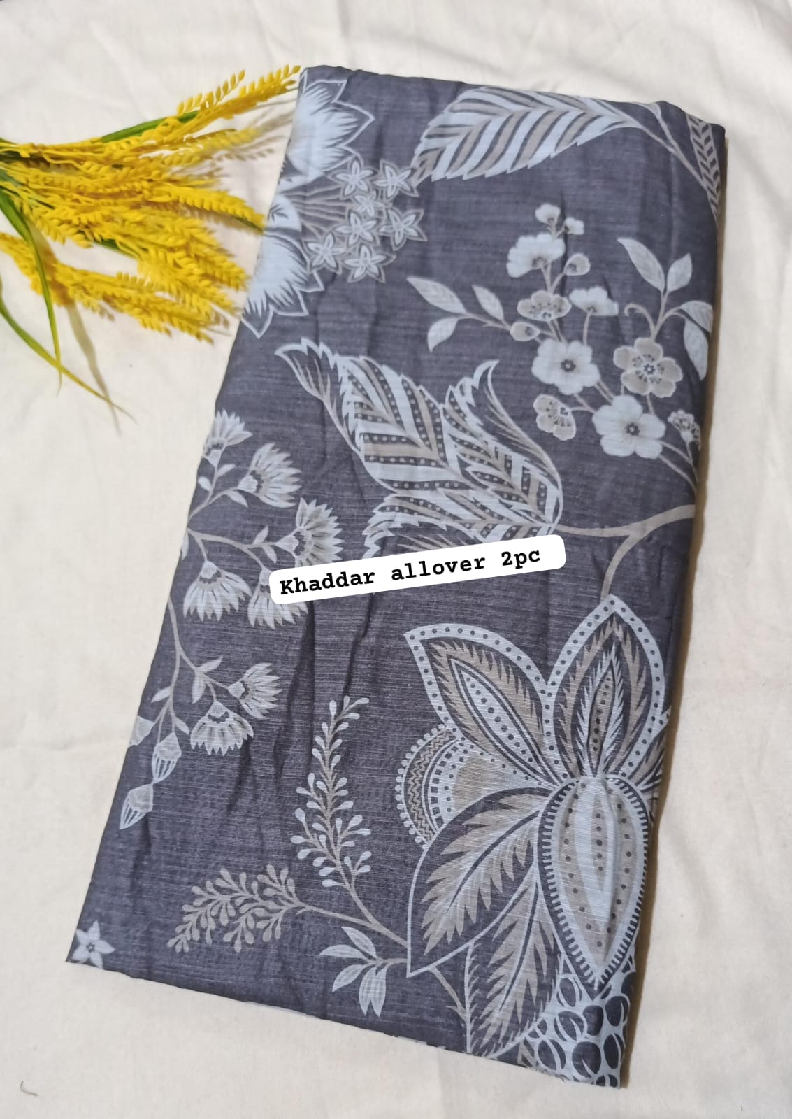 Khaadi printed allover khaddar 2pc