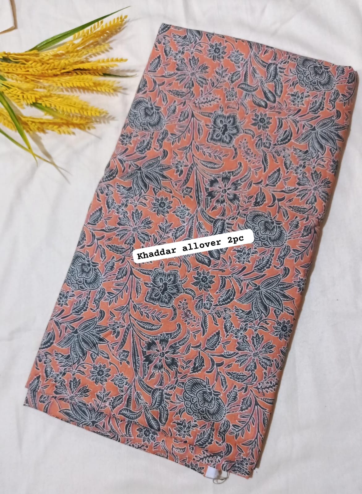 Khaadi printed allover khaddar 2pc