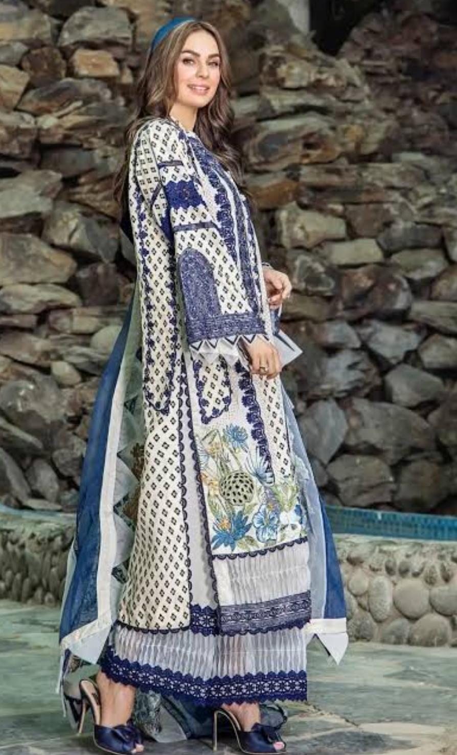 UNSTITCHED LAWN SUIT BY ESHAISHA