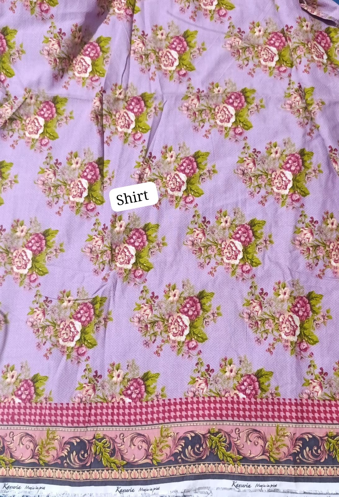 Kesariya winter printed linen shirt