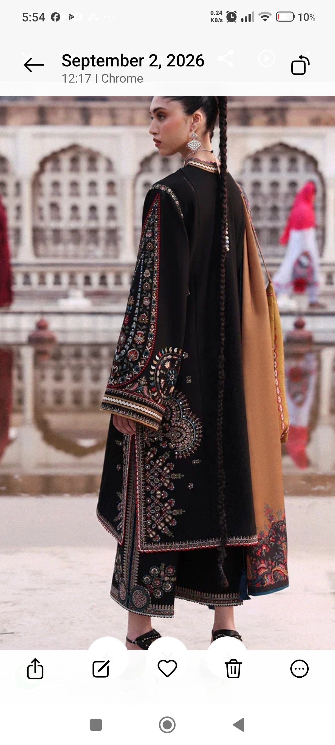 HussainRehar winter khaddar emb 2pc b fresh