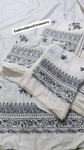 zarashahjahan embroidered textured lawn  trouser 2 yard