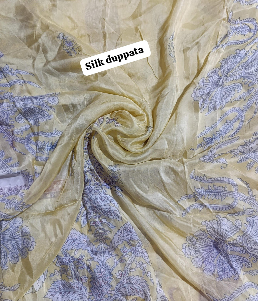Zarashah jahan printed silk duppata