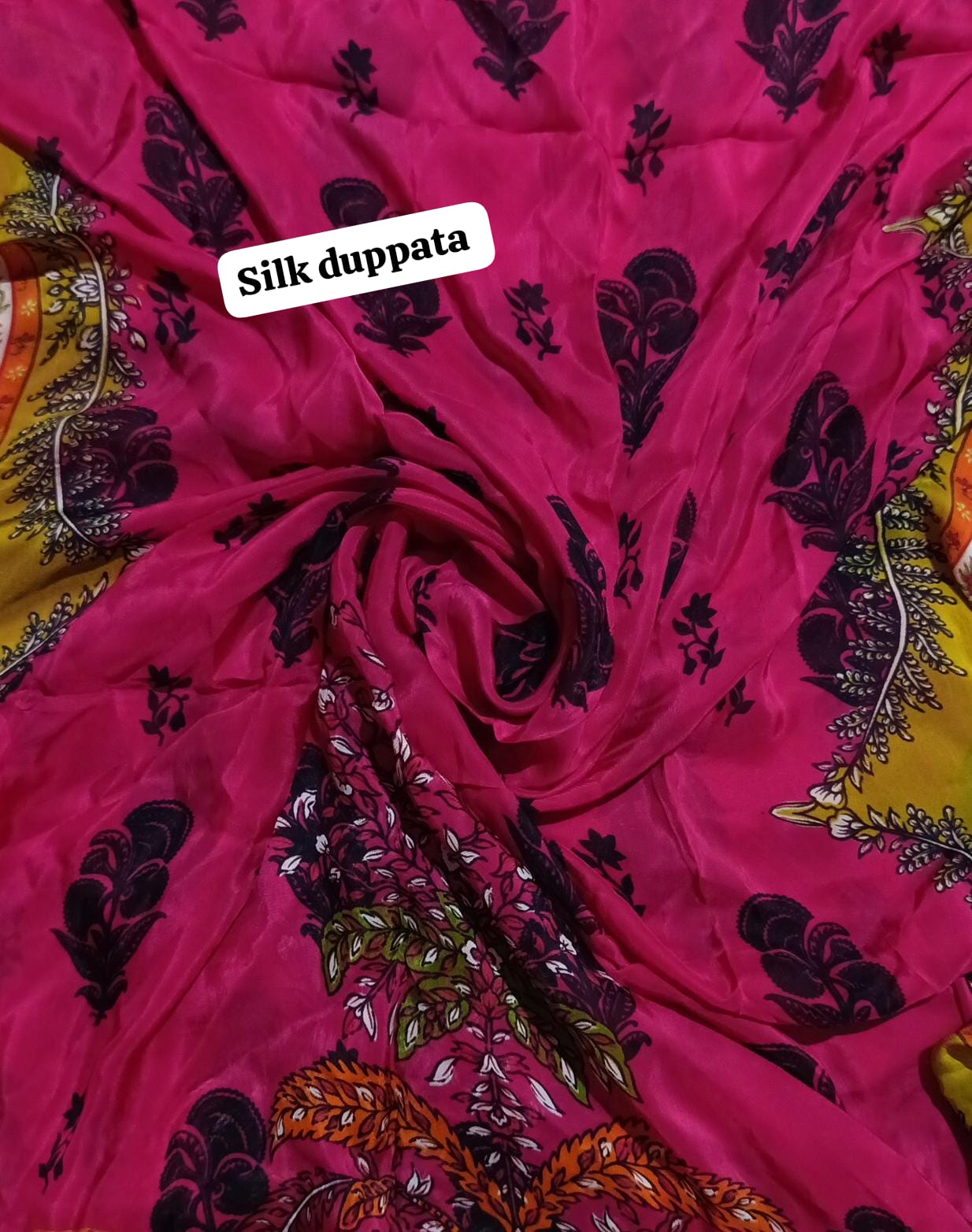 Zarashahjahan printed silk dupatta