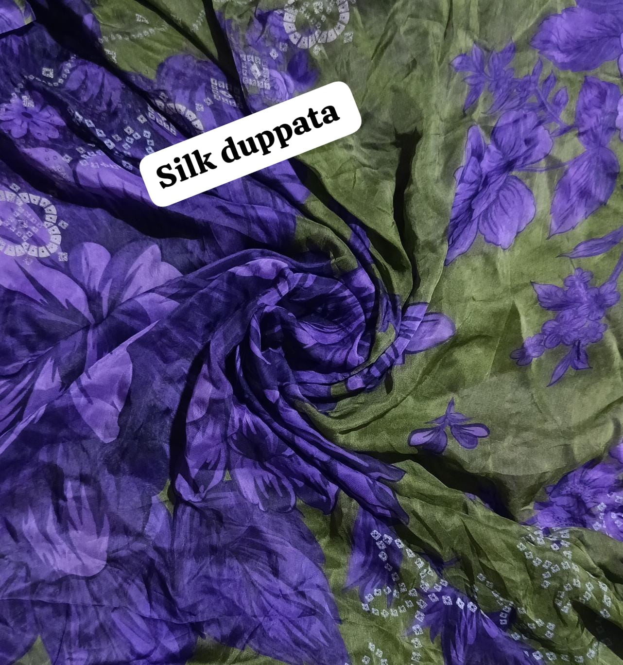 Zarashah jahan printed silk duppata