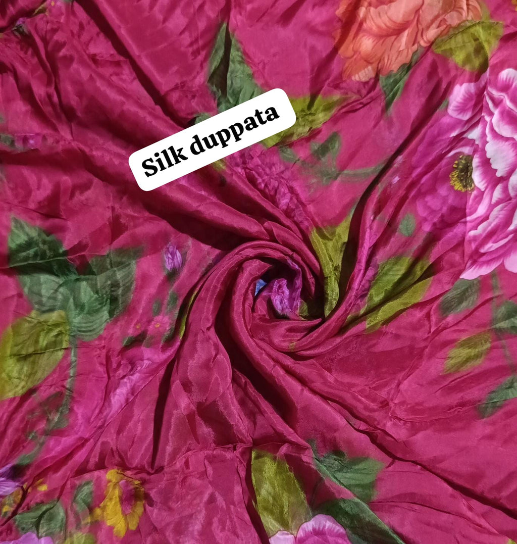 Zarashah jahan printed silk duppata