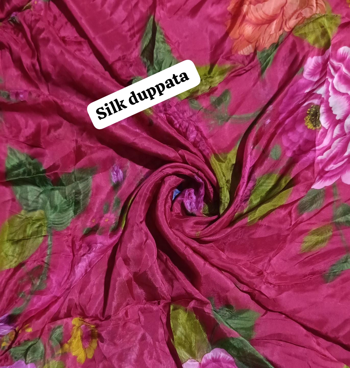 Zarashah jahan printed silk duppata