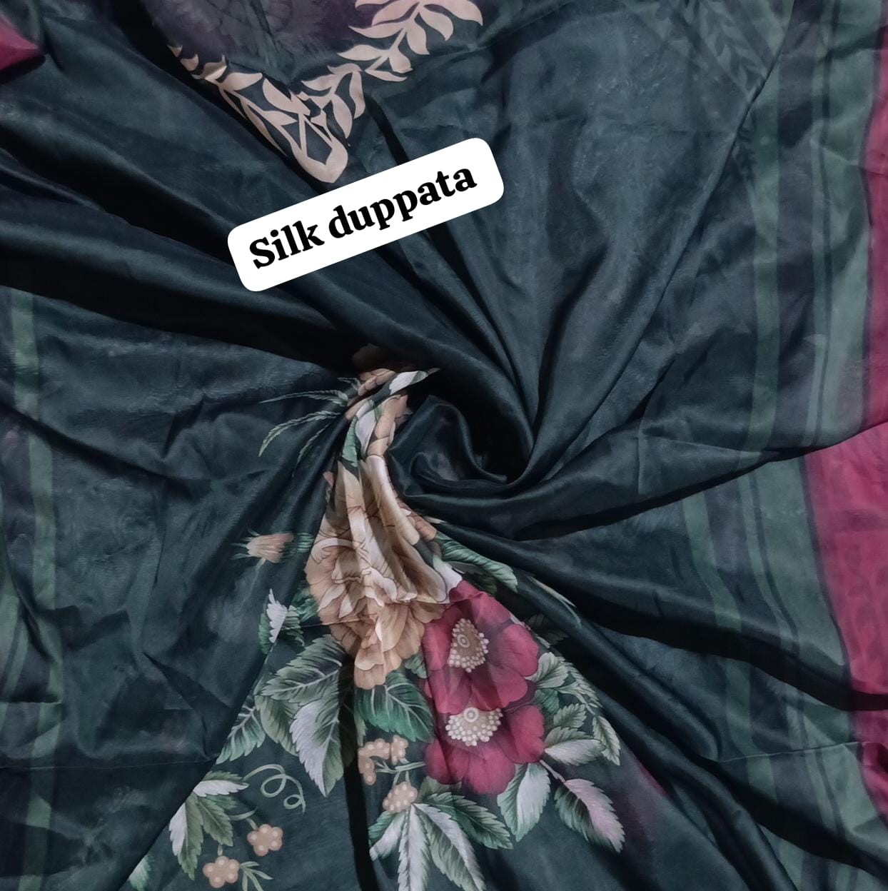 Zarashah jahan printed silk dupatta