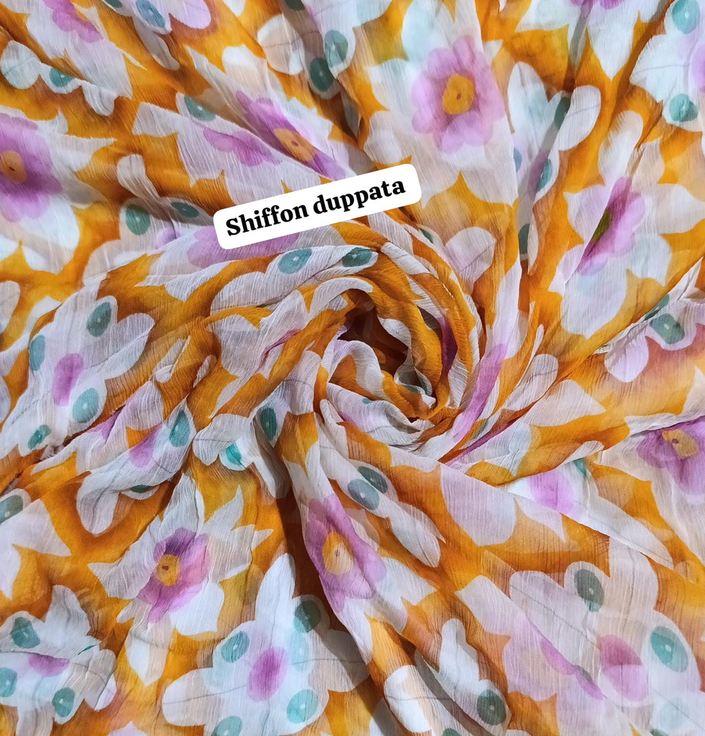 Zarashah jahan printed pure dupatta
