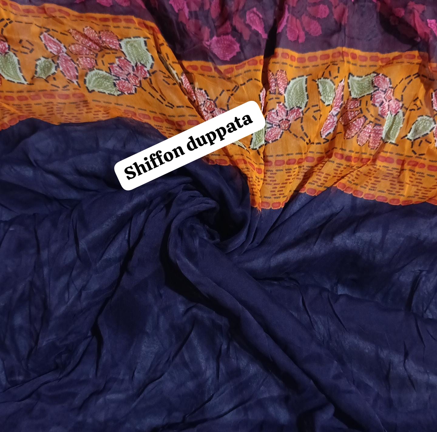 Zara shah jahan printed bamber shiffon dupatta