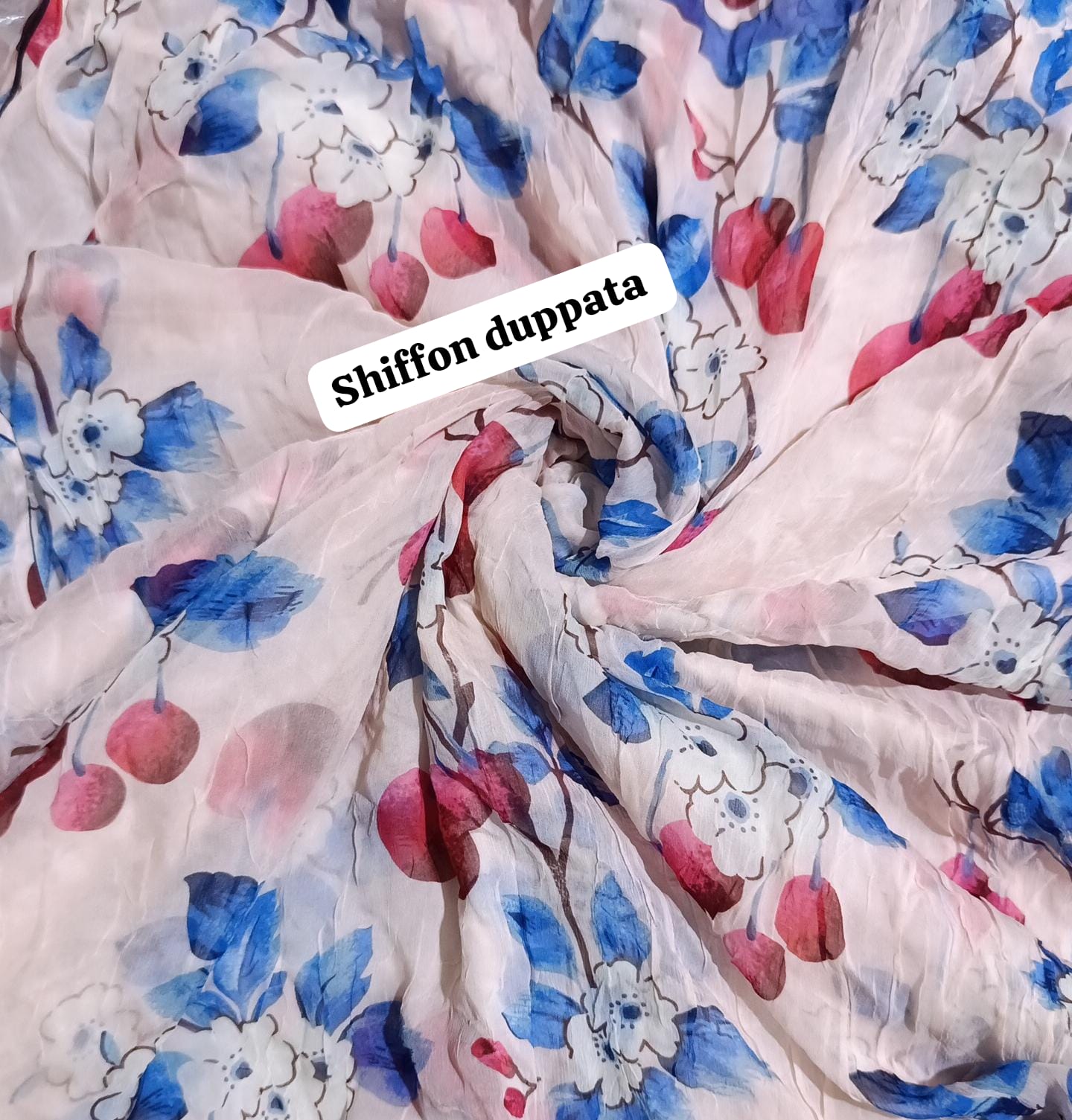 Zarashah jahan printed bamber shiffon duppata