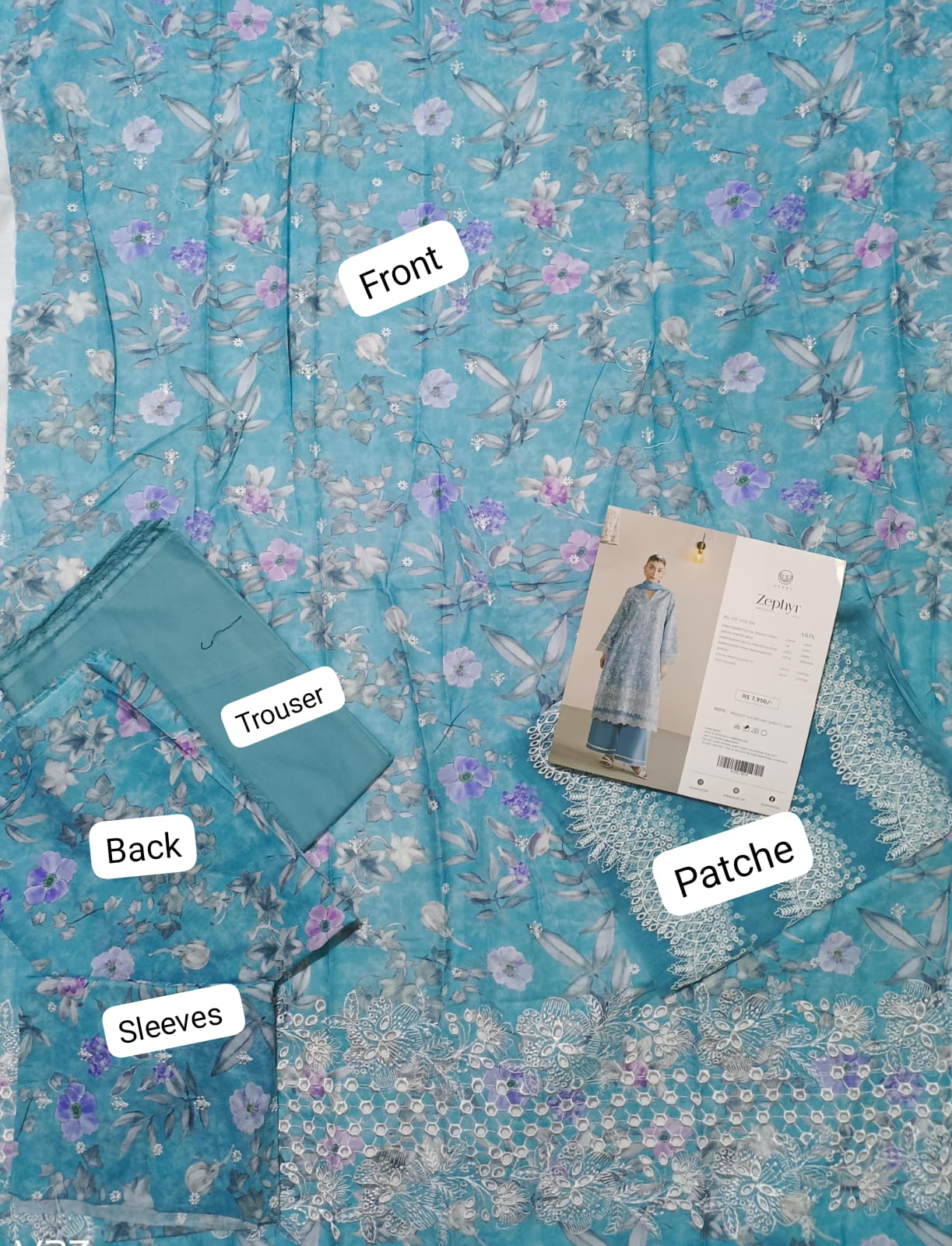 Ayzel by afrozeh suit 2026 digital printed emb 2pc
