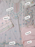 Zarashah jhan emb textured lawn 3pc