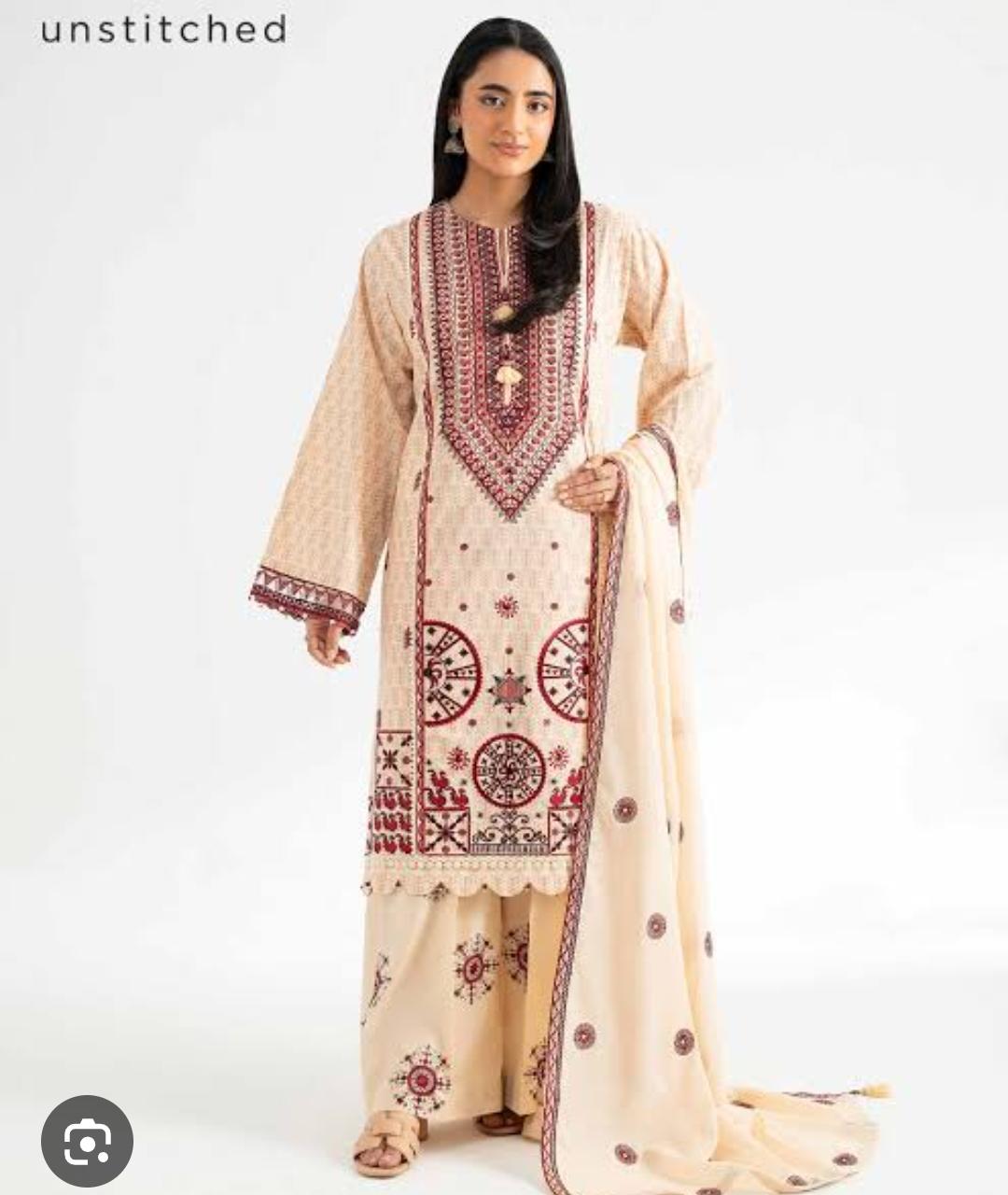 Nishat emb lawn 3pc unstitched