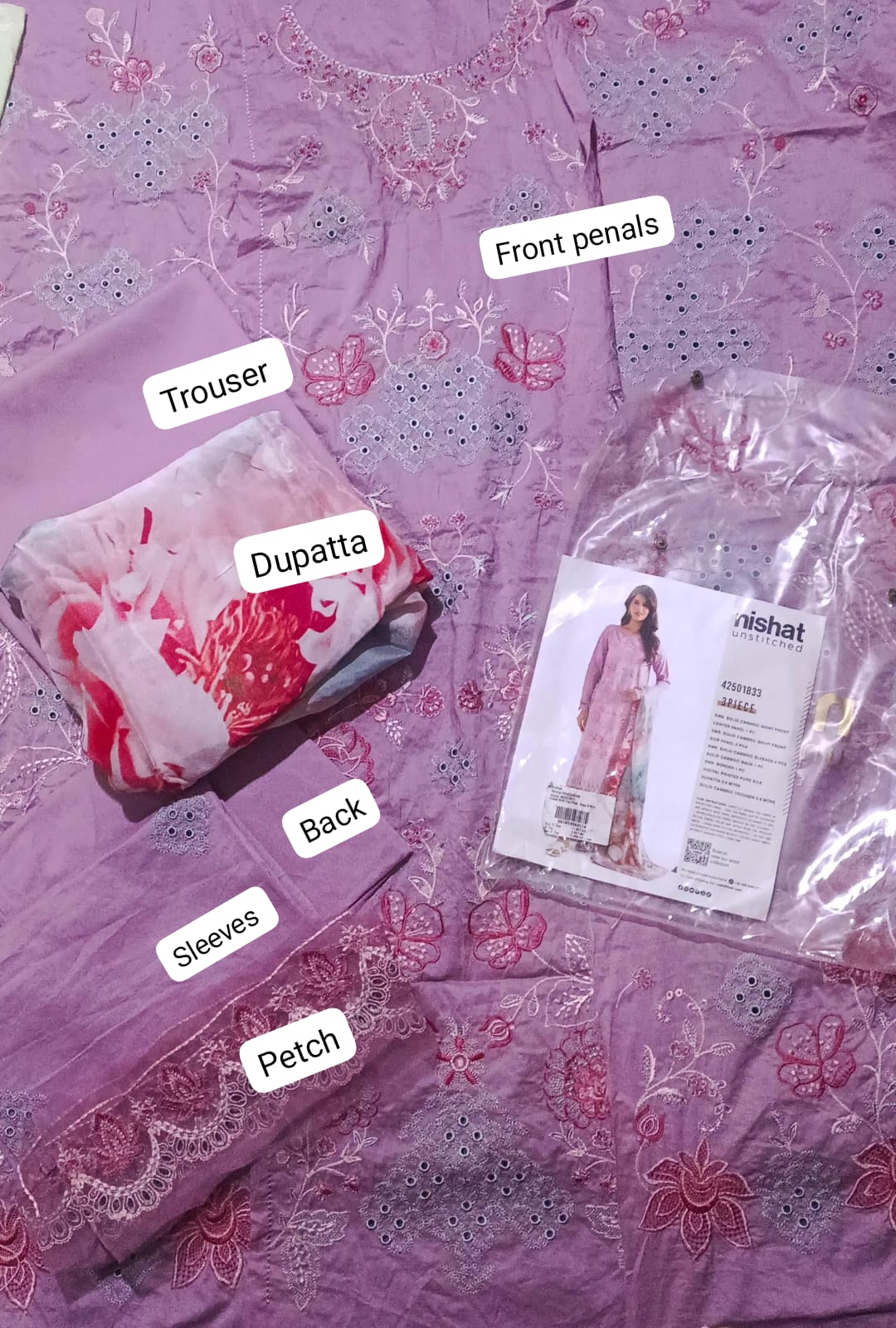 Nishat Camric emb 3pc unstitched