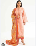 Nishat lawn emb 3pc with silk dupatta unstitched