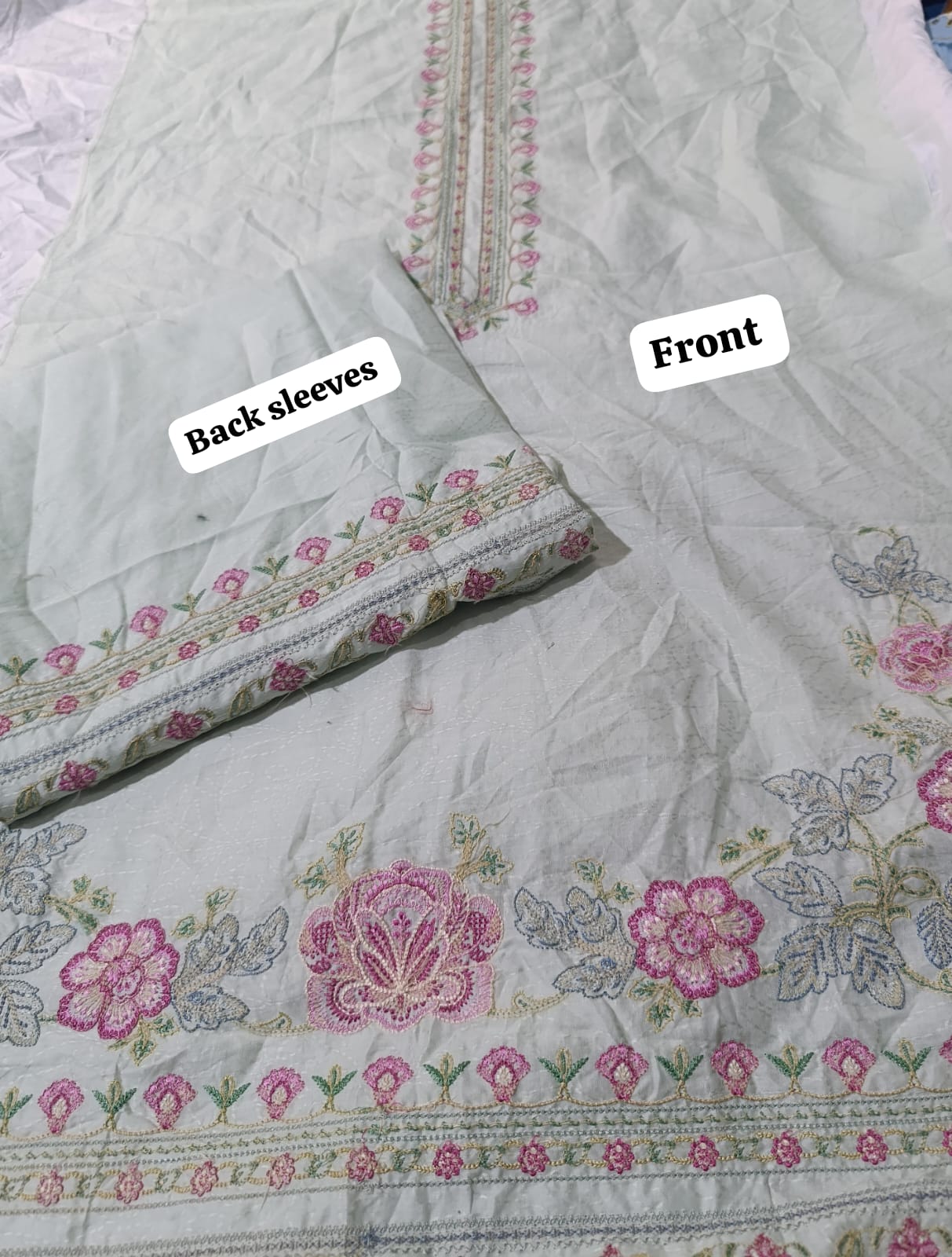 Zarashahjhan lawn  self  print emb shirt