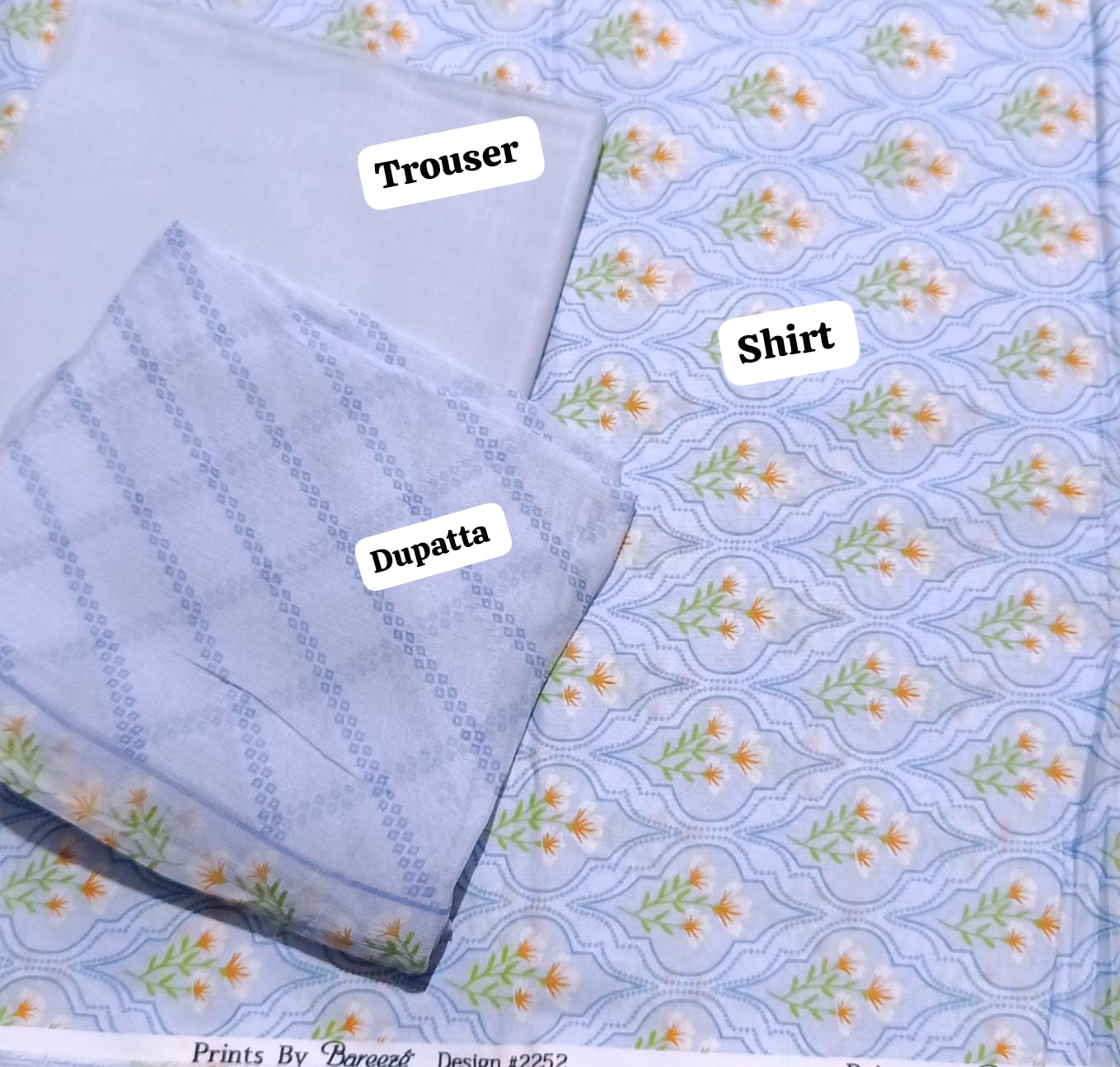 Bareeze lawn printed 3pc unstitched