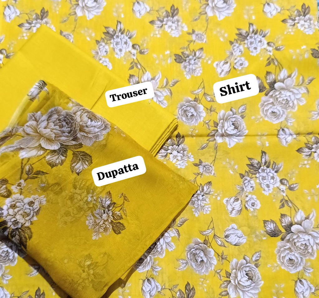 Bareeze lawn printed 3pc unstitched