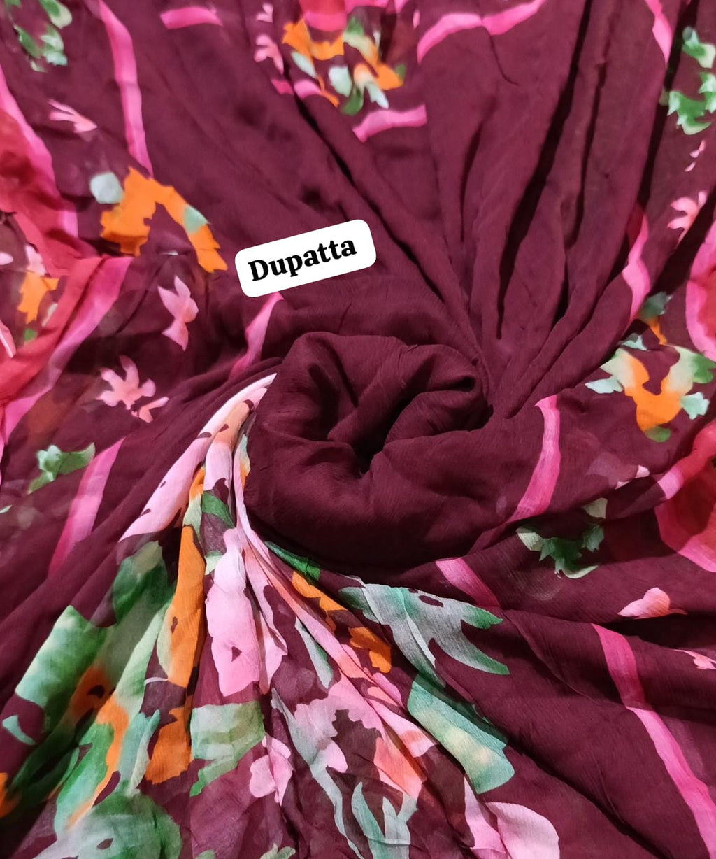 Zarashahjhan printed chiffon dupatta