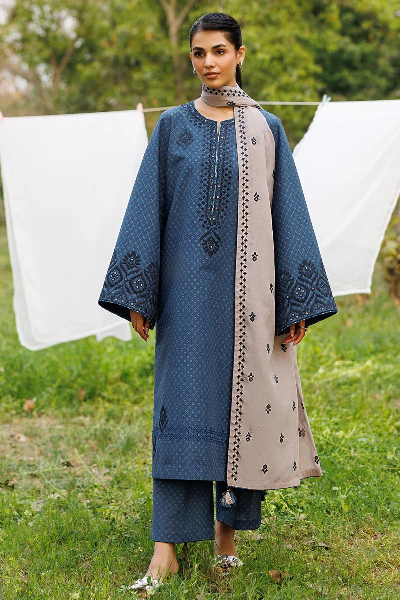 Jazmin lawn printed emb 3pc