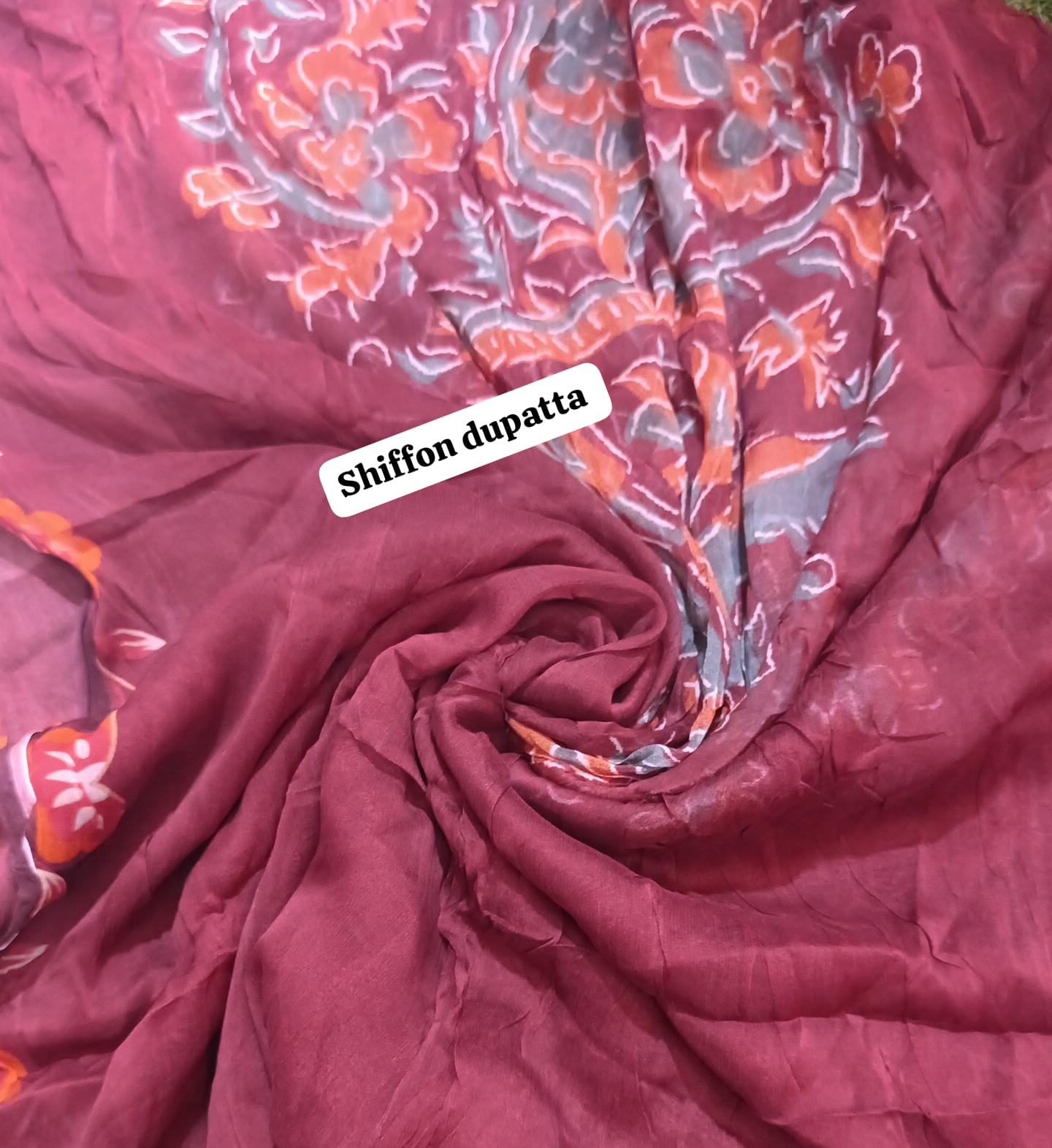 zarashahjhan bamber shiffon dupatta