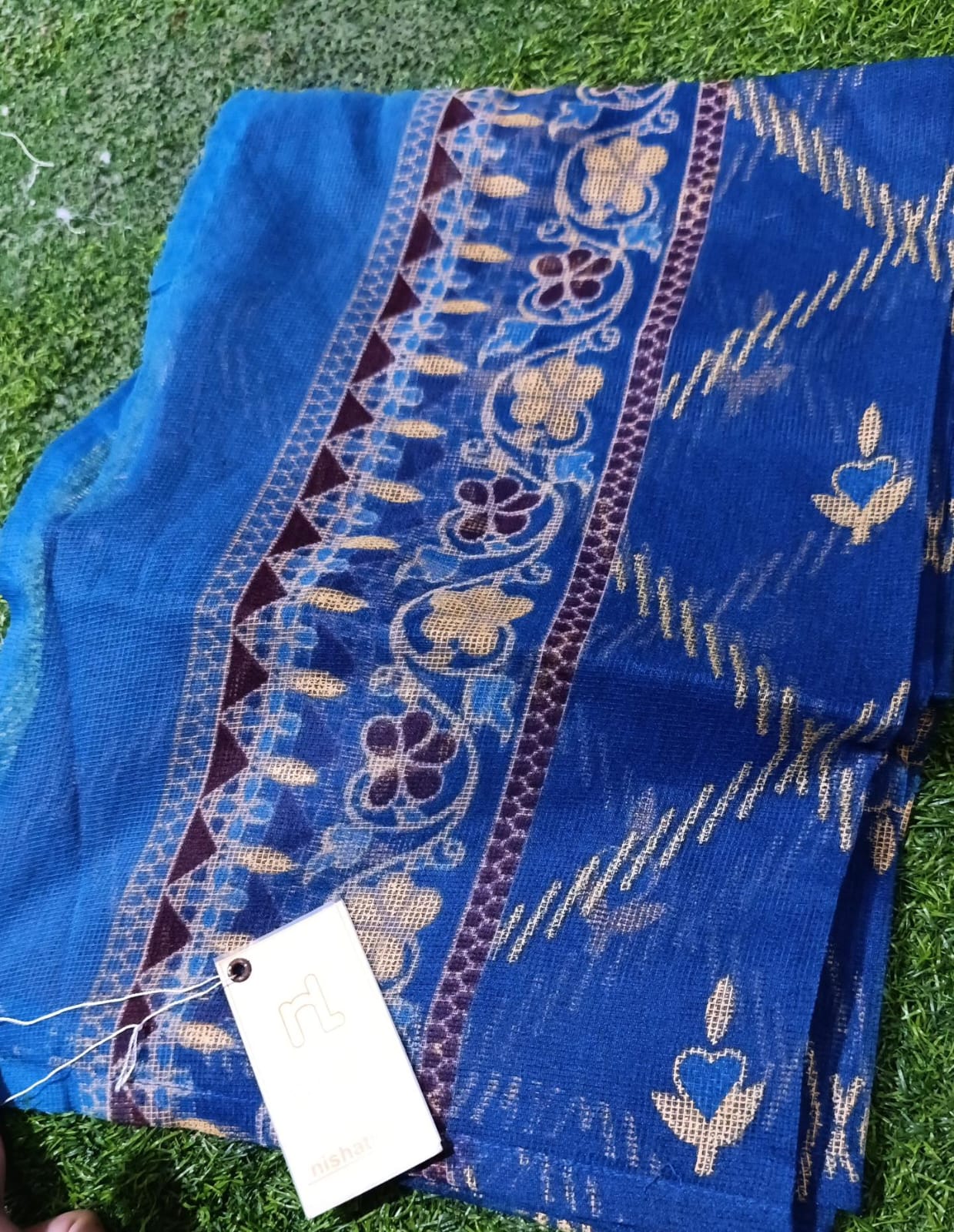 Nishat printed cotton net dupatta