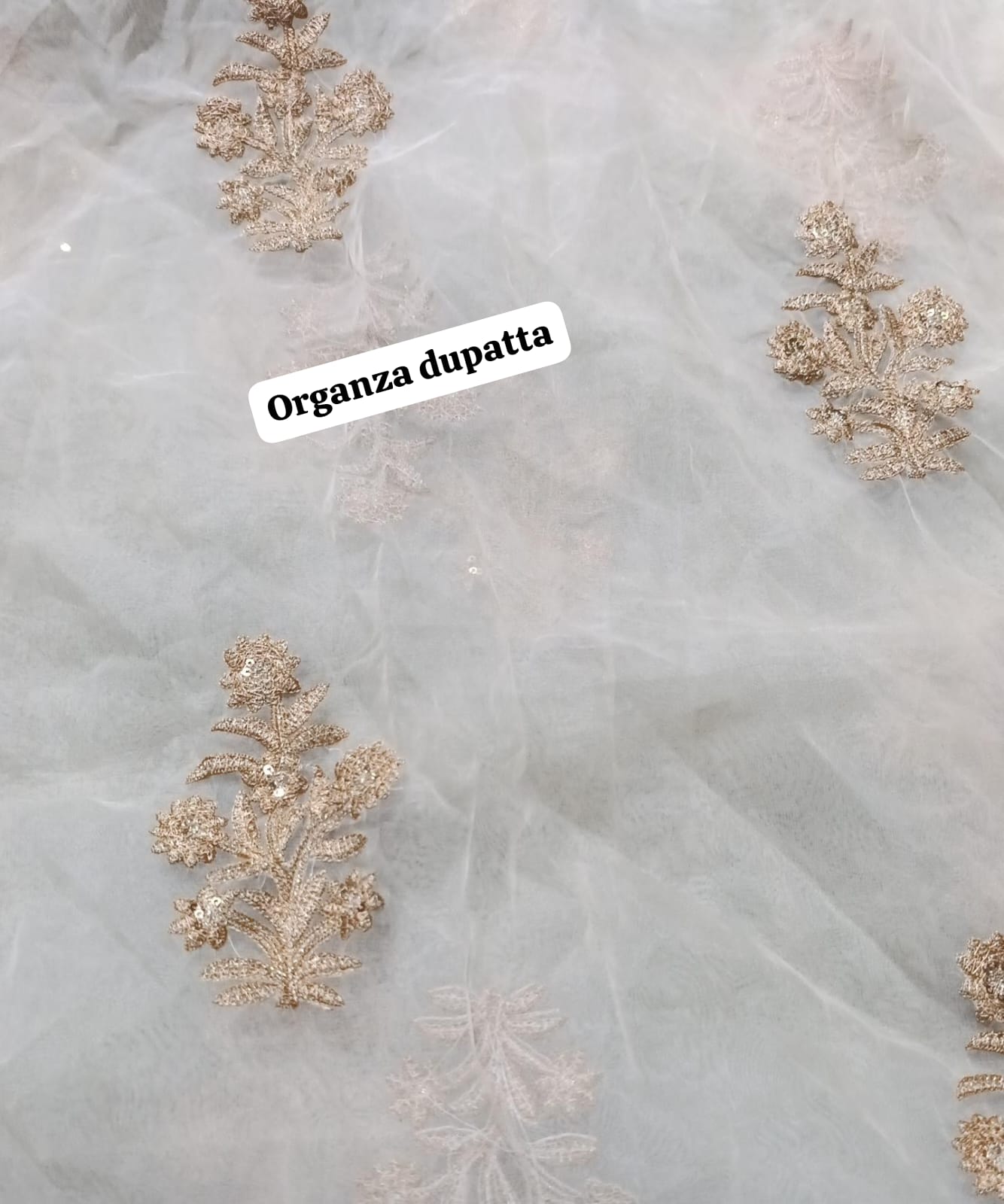 Maria b emb organza dupatta