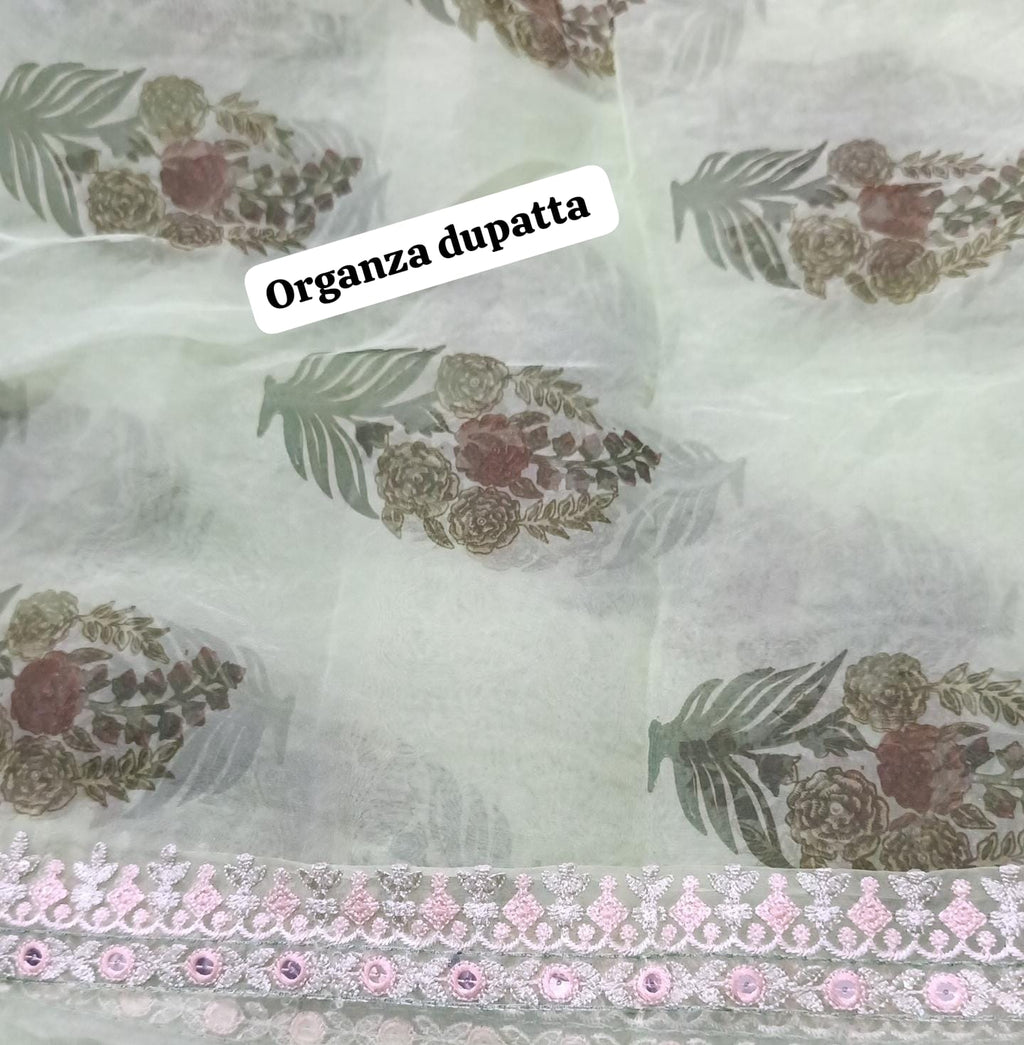 Sobia nazir printed emb organza dupatta