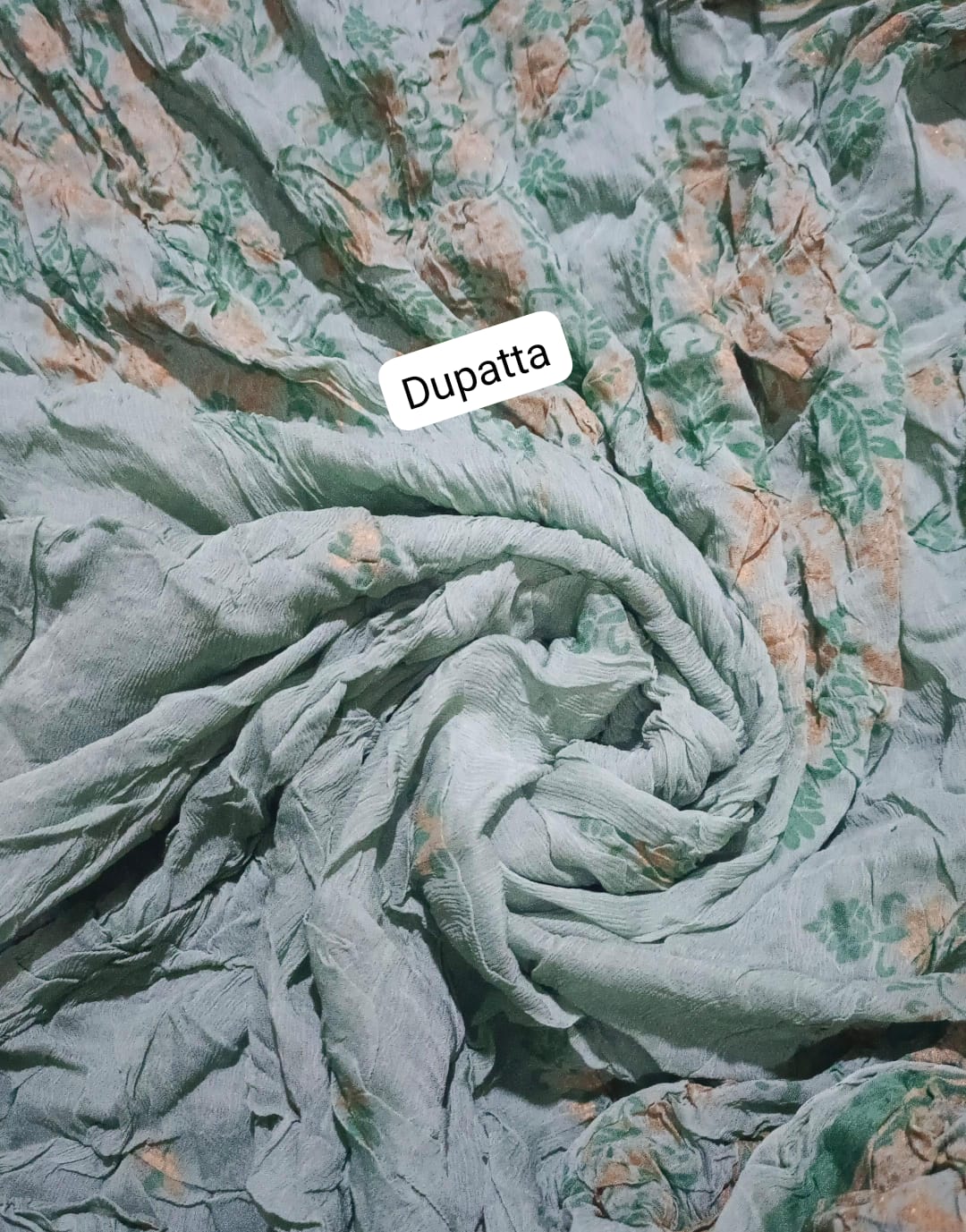 Branded block print chiffon dupatta