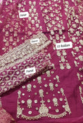 Branded emb net sitari work