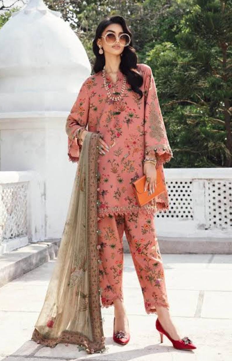 WINTER Maria B Printed linen Allover 2pc