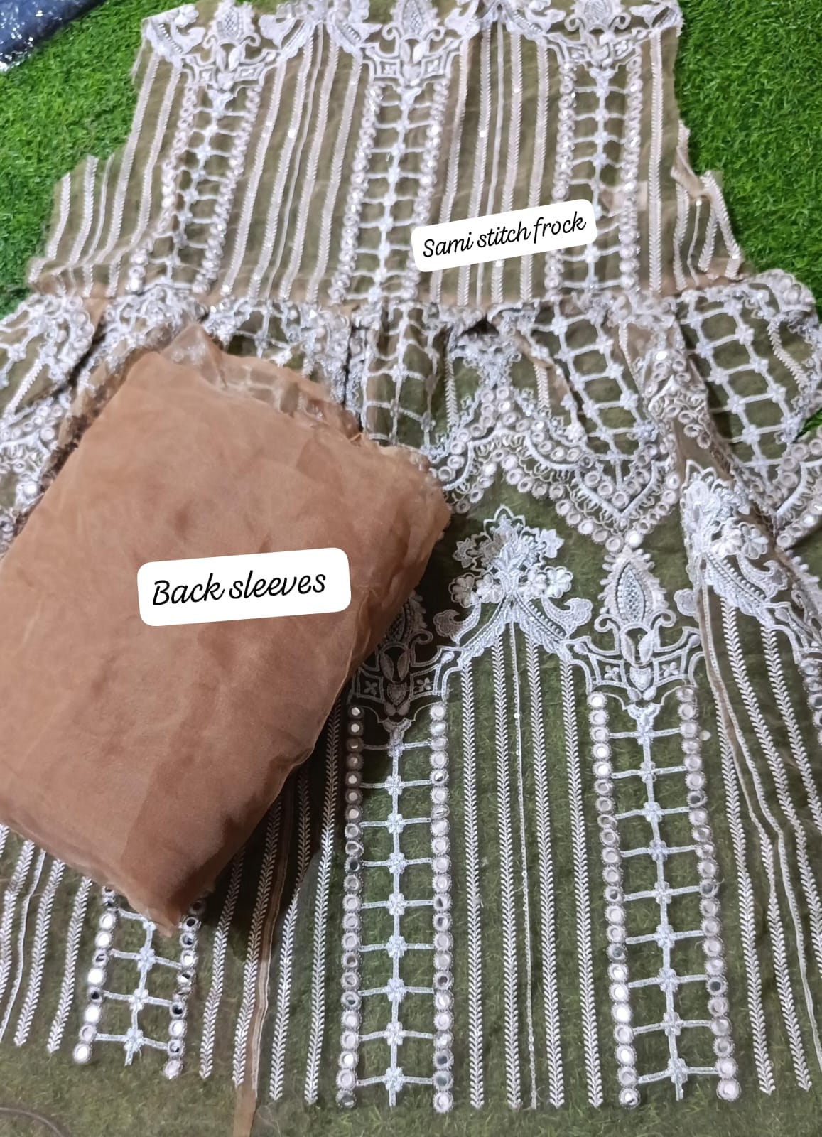 Branded fancy sami stitch frock