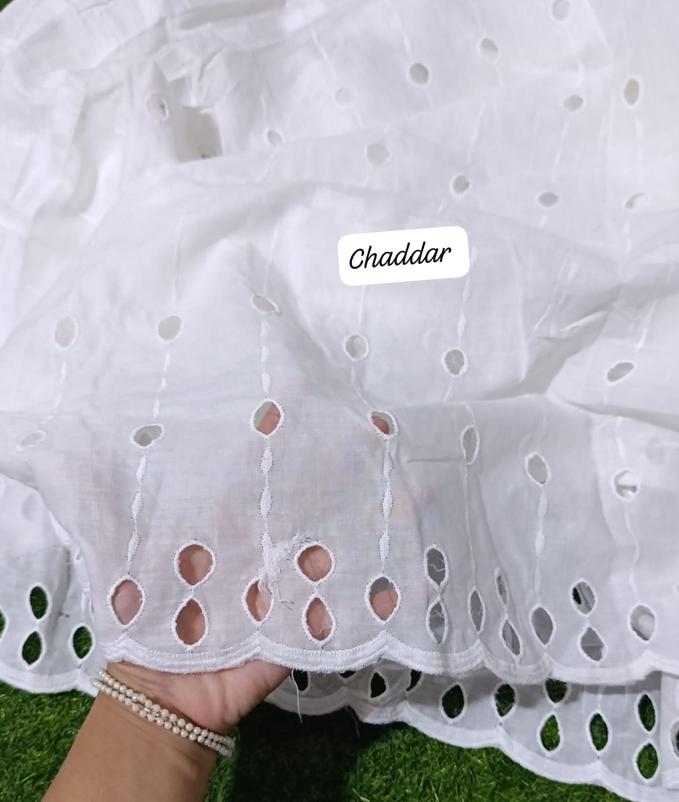 branded white chickenkari chaddar