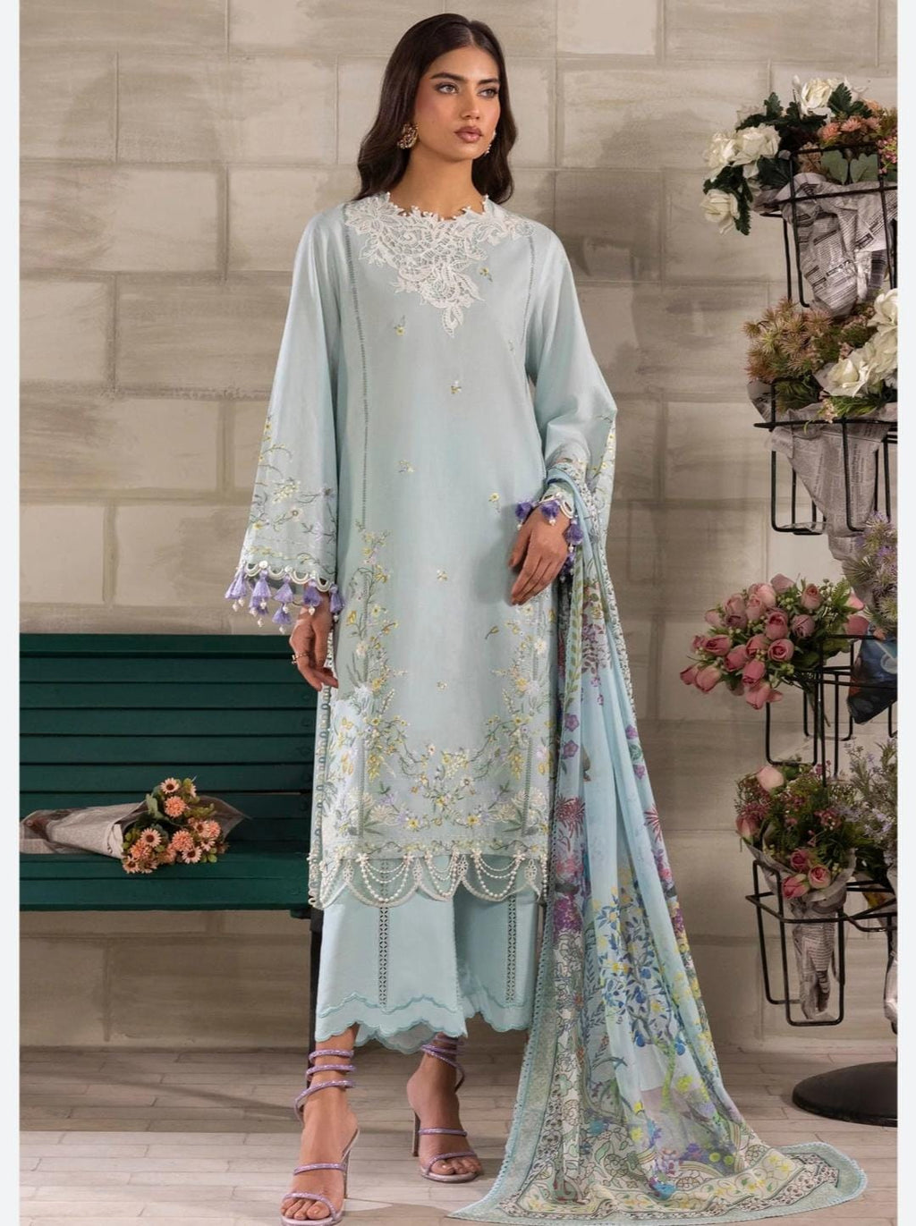 SANASAFINAZ emb lawn shirt