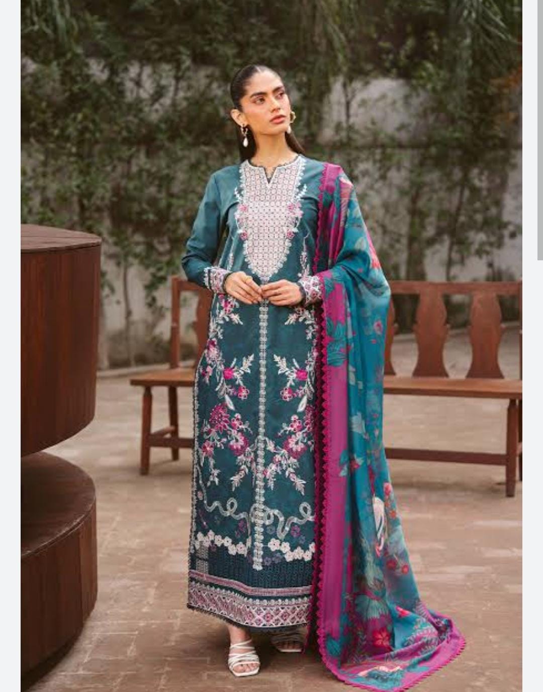 AYZEL BY AFROZEH printed emb 3pc colour variation bfresh
