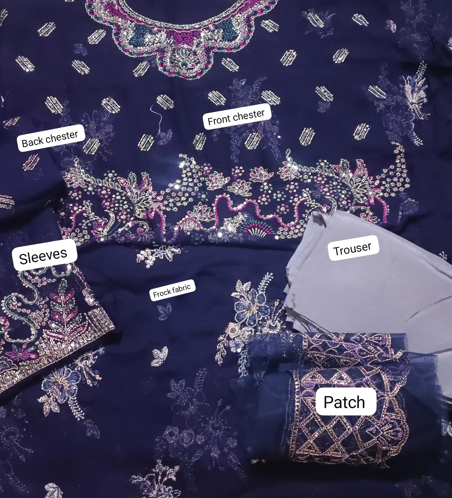 BRANDED chiffon maxi 2pc leftover