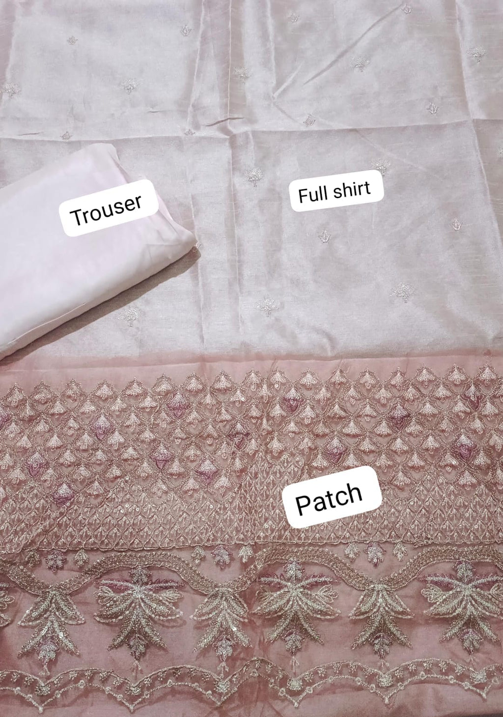 BRANDED emb cotton silk 2pc