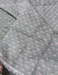 CROSS STITCH  PRINTED KHADDI NET SHIRT